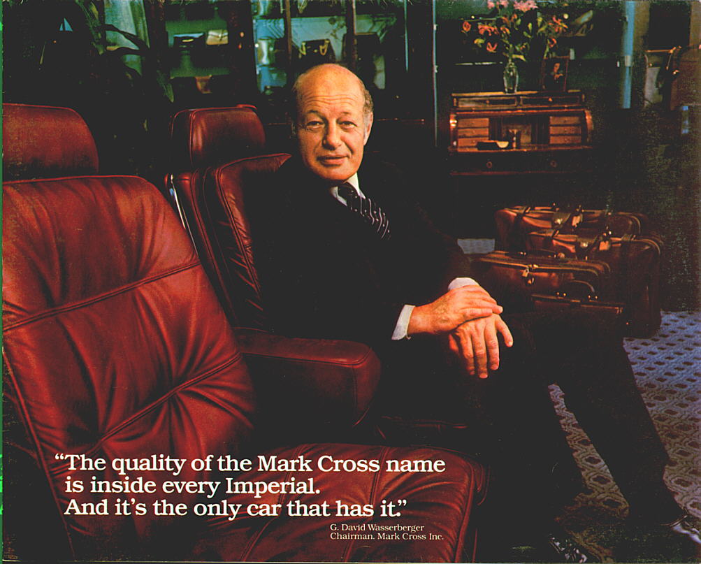 1981 Chrysler Imperial Mark Cross Brochure Page 3